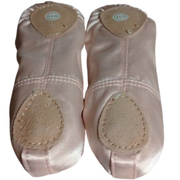 Midkutu Ballet Shoes For Girls US Size 11.5M Little Kids Pink With Cat and Fish - Picture 2 of 4